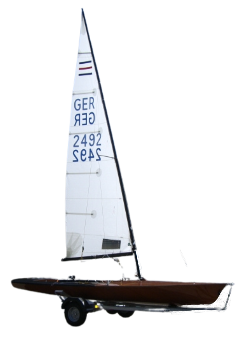 Contender mit Mast und Baum